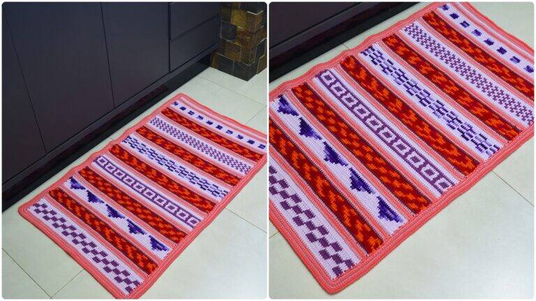 Tapete de Crochê Veludo Rosê: Decore Sua Casa com Crochê!
