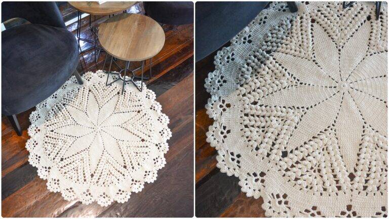 Tapete de Crochê Redondo: Elegância e Funcionalidade!