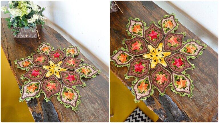 Toalha de Mesa em Crochê Waffle: Aprenda a Fazer a Sua!