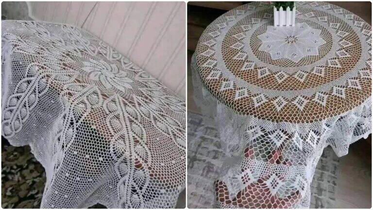 Veja 20 Toalhas de Mesa em Crochê com Gráficos para Decorar!