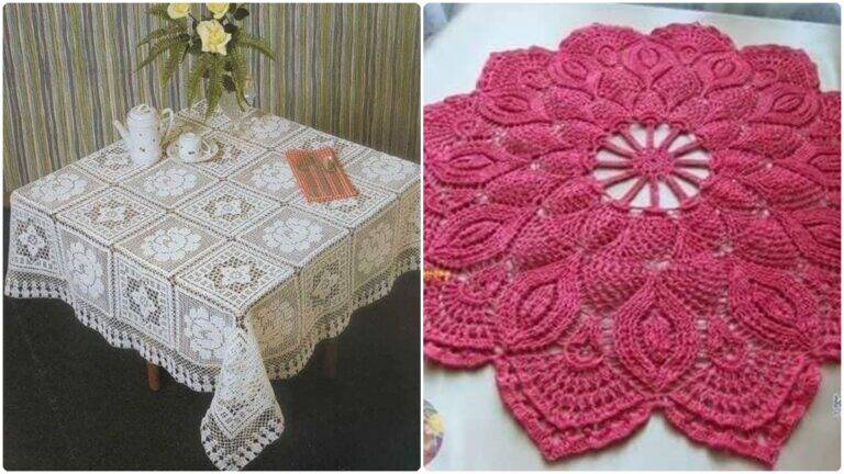 Decore Sua Casa com Lindas Toalhas de Mesa em Crochê!