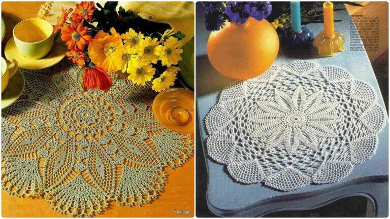 Toalhinhas de Mesa em Crochê com Gráficos para a Sua Decoração!