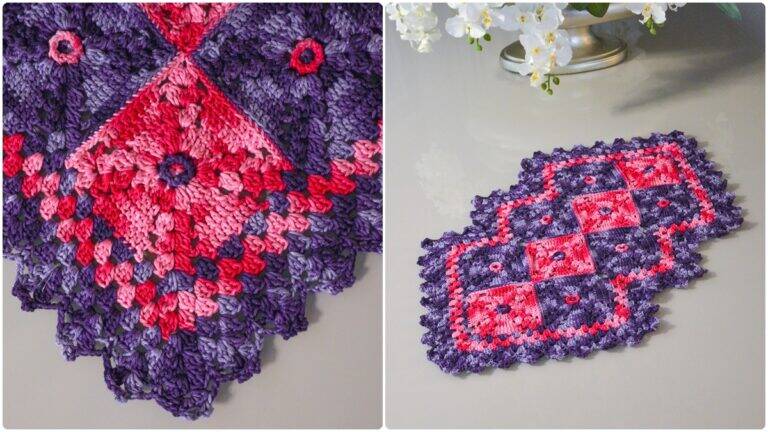 Trilho de Mesa em Crochê Melissa: Cores Charmosas e Vibrantes!