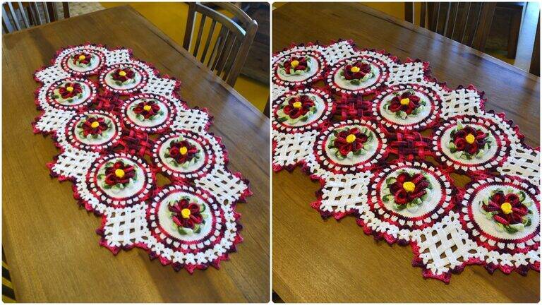 Trilho de Mesa em Crochê Valentino: Faça a Sua Peça Linda!