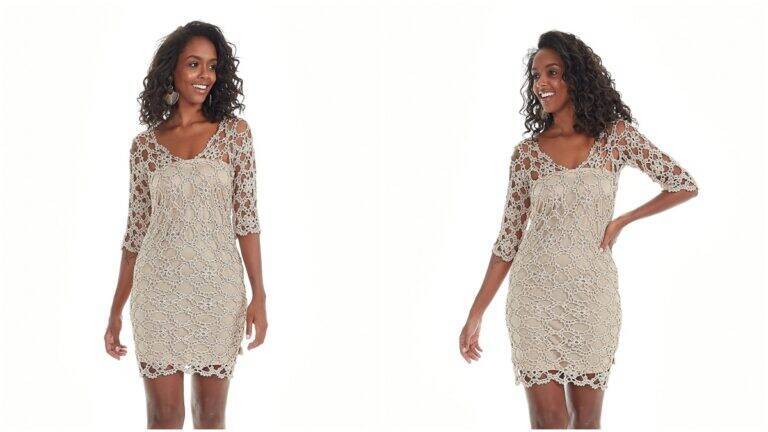 Vestido de Crochê Bege: Peça Linda para o Seu Guarda-Roupa!