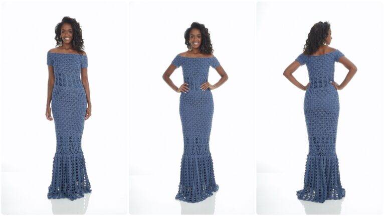 Vestido de Crochê Náutico: Um Modelo Elegante e Chique!