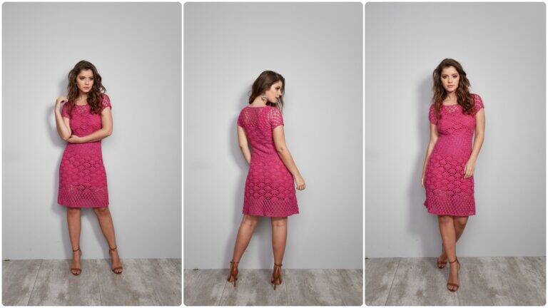 Vestido de Crochê Rosa-Choque: Faça o Seu com o Guia!