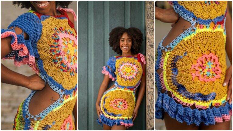 Vestido de Crochê Frevo: Crie Uma Peça Linda e Vibrante!