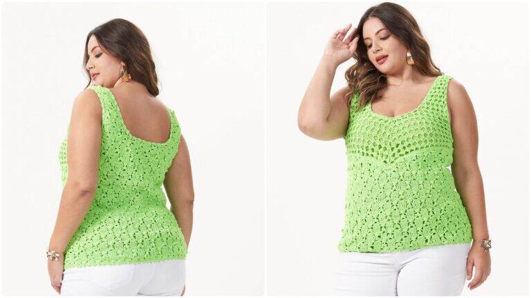Regata de Crochê Verde-Neon: Uma Peça que Chama Atenção!