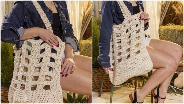 Bolsa de Crochê Barroco Natural: Faça a Sua Bolsa!
