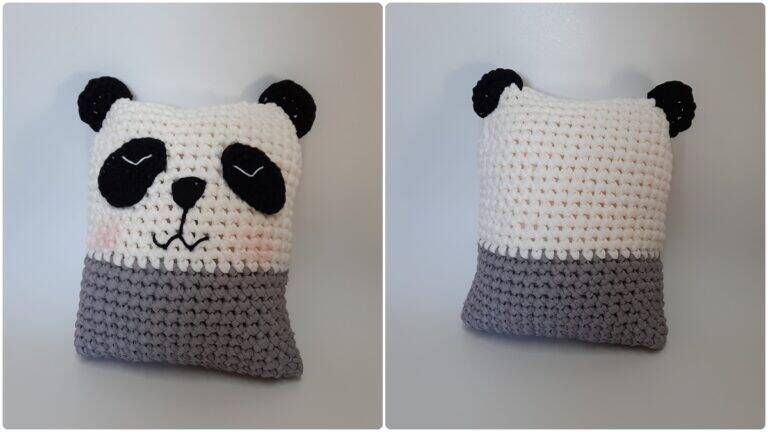 Almofada de Crochê Panda: Fofura e Aconchego em Cada Ponto!