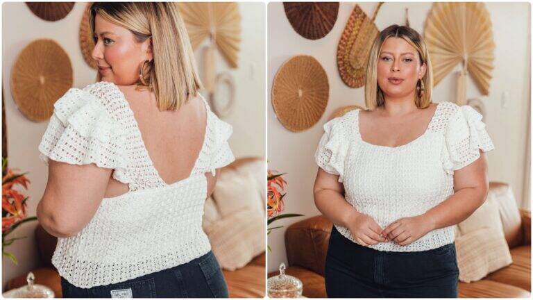 Blusa de Crochê com Babados: A Peça Perfeita para Você!