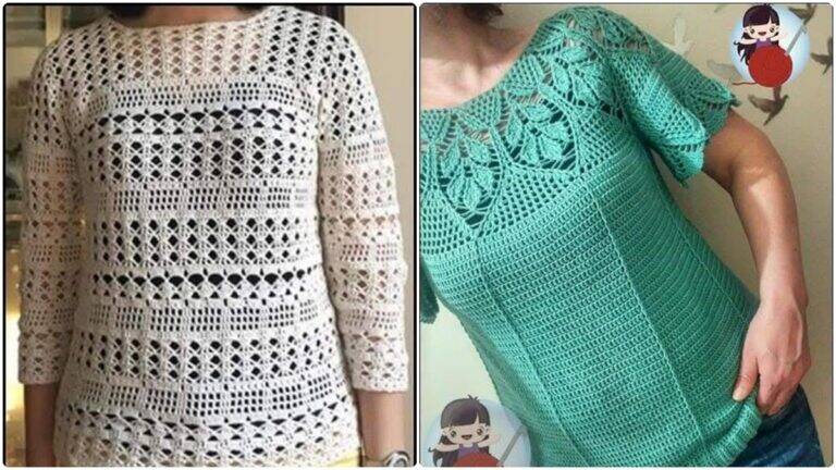 Descubra Blusas de Crochê Lindíssimas, Veja Gráficos e Crie as Suas!