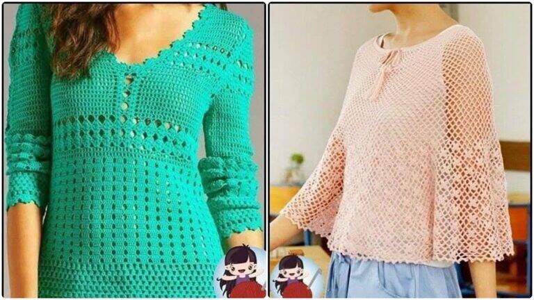 22 Blusas de Crochê Lindas e Estilosas: Modelos Charmosos com Gráficos!
