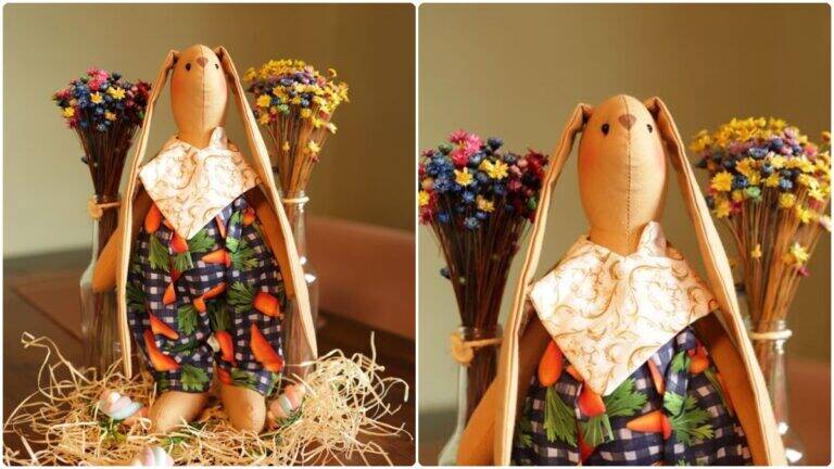 Boneco de Coelho Chico em Patchwork: Páscoa com Arte!