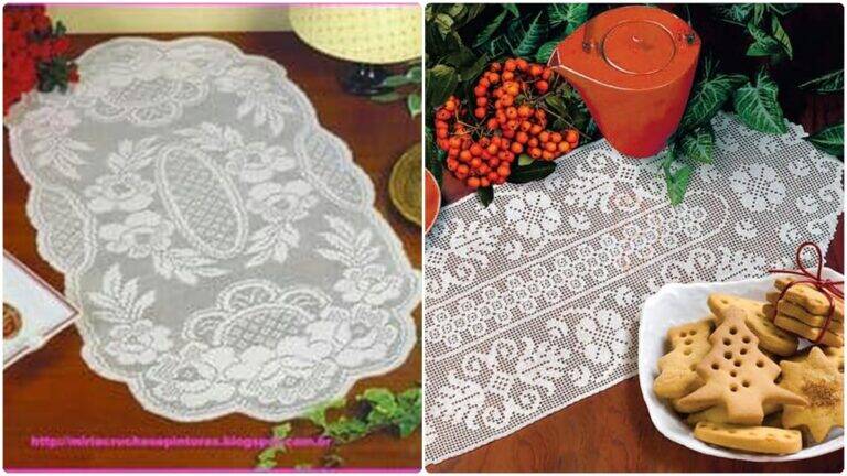 Encontre Caminhos de Mesa em Crochê Lindíssimos e Elegantes para Decoração!
