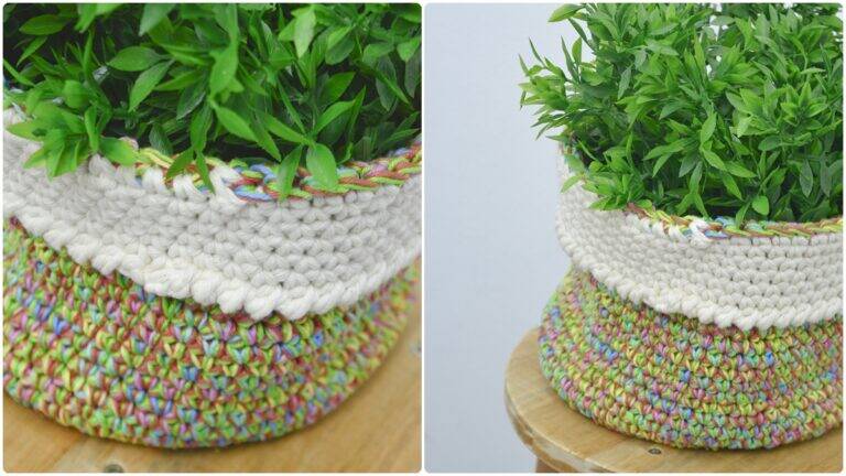 Cesto de Crochê Multicolorido: Aprenda a Fazer o Seu!