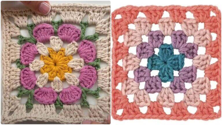14 Squares de Crochê Incríveis: Crie Peças Lindas e Exclusivas com Criatividade!