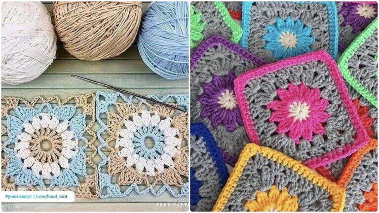 15 Squares de Crochê: Padrões Lindos para Peças Únicas e Charmosas!
