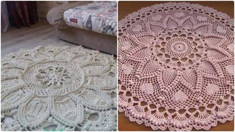 Crie estes tapetes de crochê redondo cheios de elegância e charme!