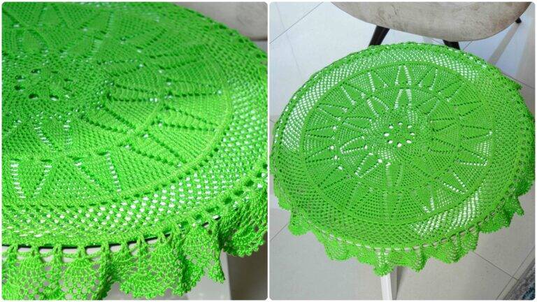 Toalha de Mesa em Crochê Miami: Decoração Vibrante!