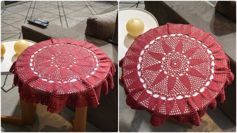 Toalha de Mesa em Crochê Queen: Decoração Elegante!
