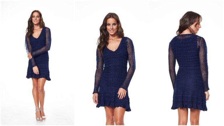 Vestido de Crochê com Franja: Modelo Lindo e Elegante!