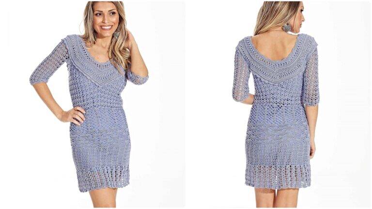Vestido de Crochê Hortênsia: Crie Esse Modelo Elegante!