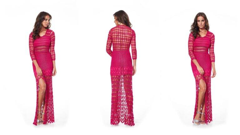Vestido de Crochê Pink: Vista Esse Modelo Lindo e Elegante!