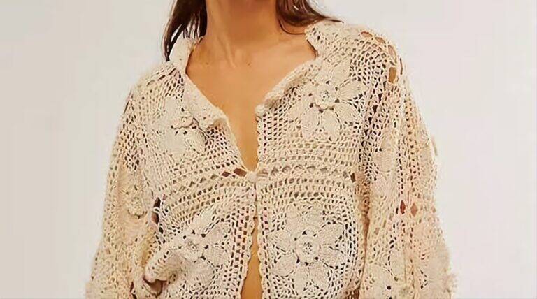 Blusa de Square em Crochê: Tendência Atemporal e Cheia de Estilo!