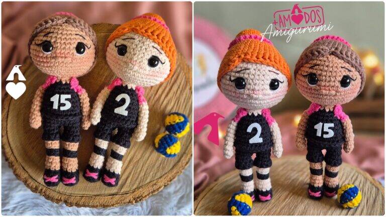Amigurumi das Jogadoras de Vôlei: Arte e Esporte!