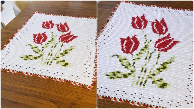 Centro de Mesa em Crochê Amor: Elegância e Carinho!