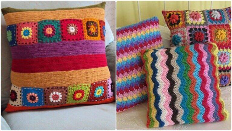 Almofadas de Crochê Coloridas: Alegria e Estilo na Decoração!