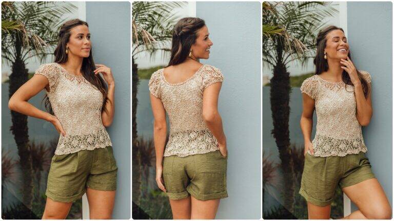 Blusa de Crochê Susi: Crie esse Modelo Lindo e Charmoso!