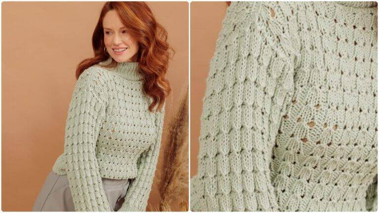 Blusa de Tricô Água Doce: Crie Esse Modelo Elegante e Moderno!