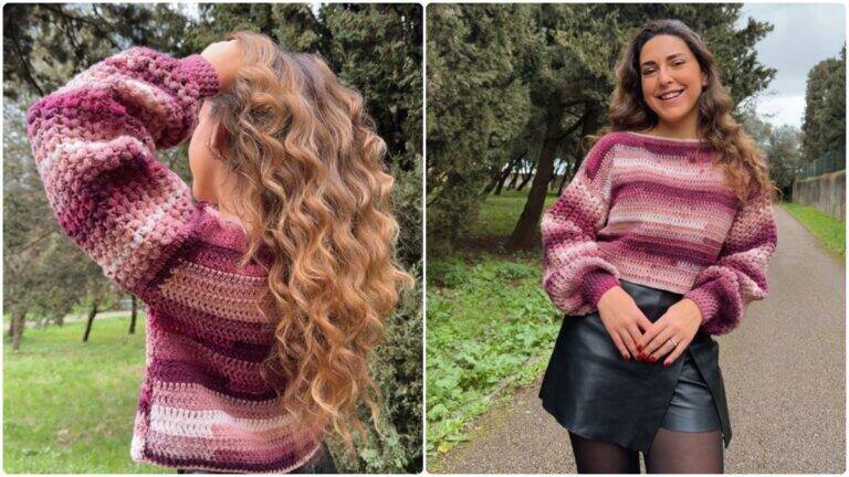 Blusa de Crochê Pétala: Uma Peça Linda para o Outono e Inverno!