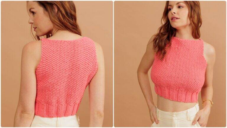 Blusa de Tricô Doce de Morango: Modelo Lindo e Charmoso!