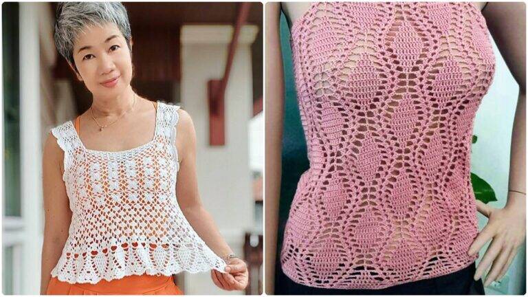 Blusas de Crochê e Tricô Charmosas: Estilo Artesanal!