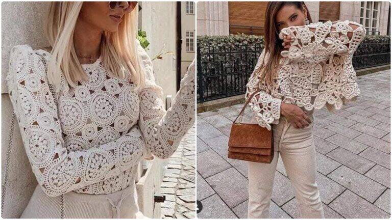 Blusas de Crochê Charmosas: Toque de Elegância e Conforto!