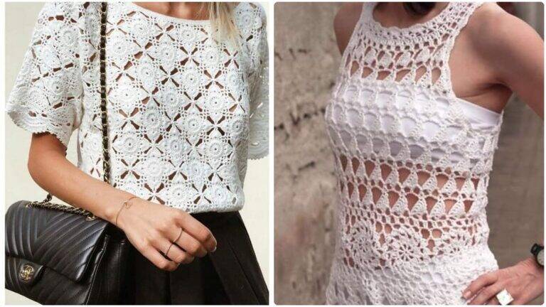 Blusas de Crochê Charmosas: Elegância e Estilo Feitos à Mão!