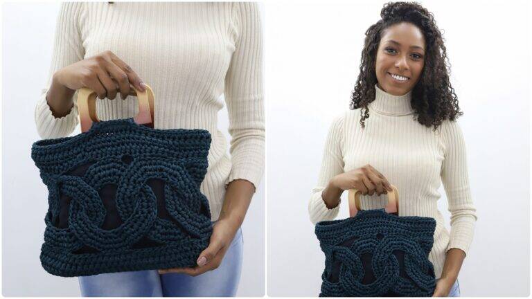 Bolsa de Crochê Esmeralda: Uma Peça Elegante para o Seu Look!