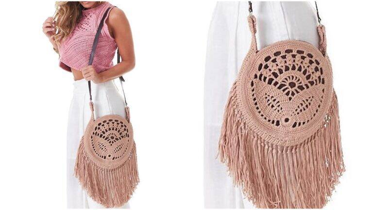 Bolsa de Crochê com Franjas: Peça Única e Sofisticada!