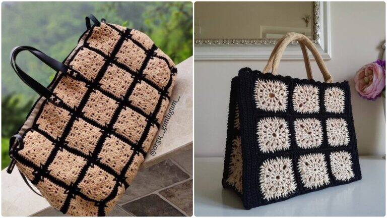 Bolsas de Crochê com Squares: Criatividade em Cada Ponto!