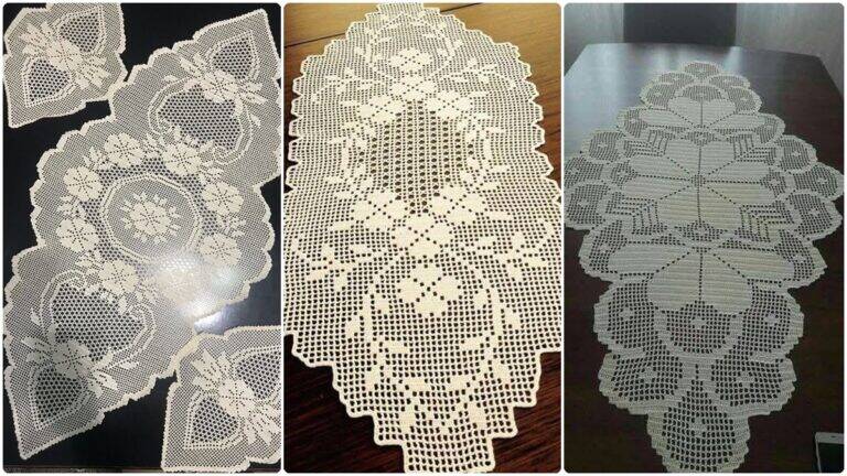Caminhos e Centros de Mesa em Crochê: Beleza Artesanal!
