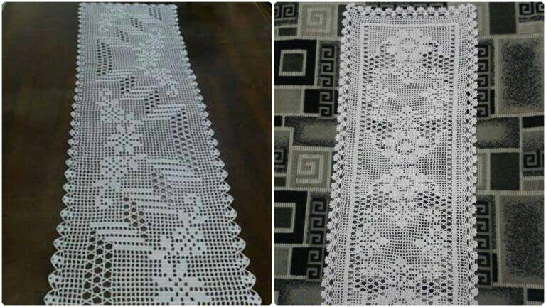 Caminhos de Mesa em Crochê Branco: Elegância Artesanal!