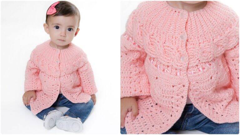Cardigã de Crochê Infantil Baby: Perfeito para o Inverno!