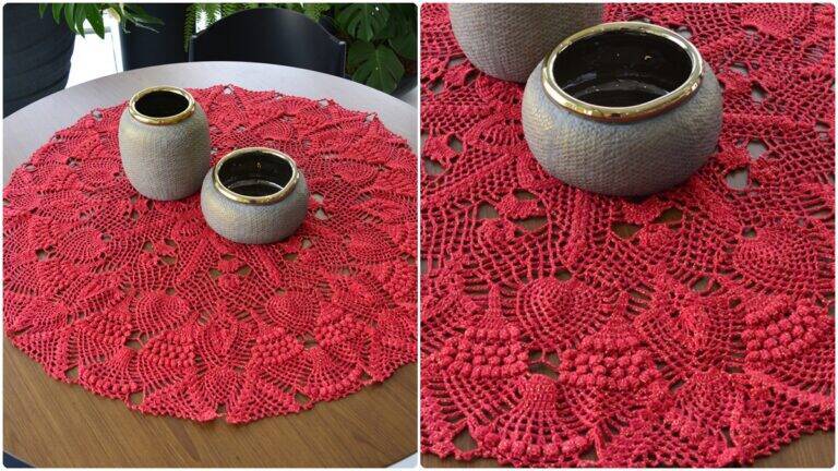 Centro de Mesa em Crochê Astral: Brilho e Elegância Artesanal!