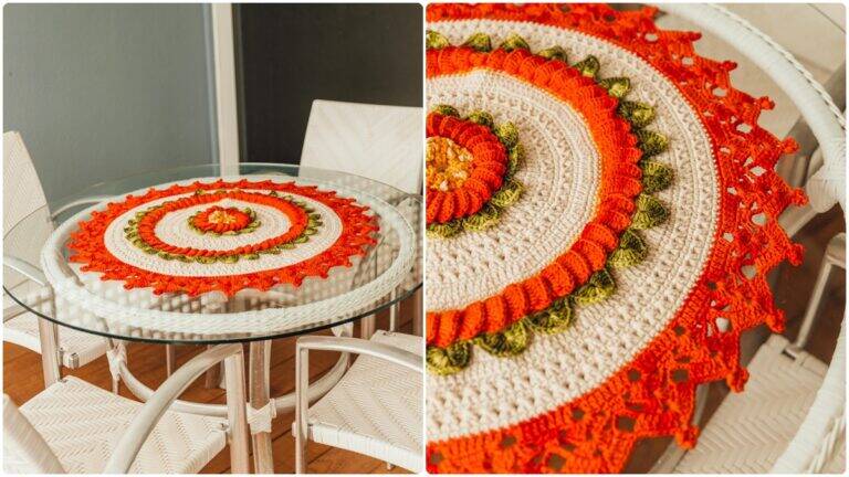 Toalha de Mesa em Crochê Calêndula: Guia Completo!