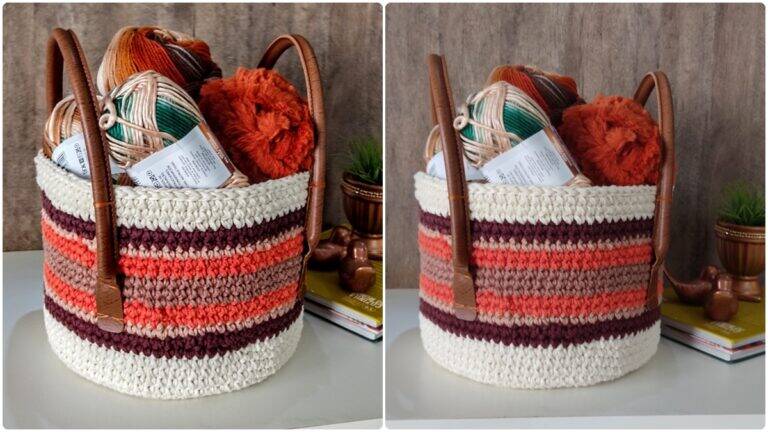 Cesto de Crochê Suspiro: Um Toque para Decoração Artesanal!