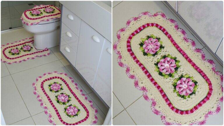 Jogo de Banheiro em Crochê Dalila: Decore o Seu Banheiro!